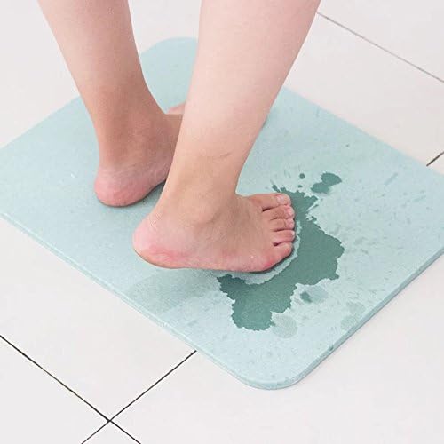 Bath Mat Diatomaceous Earth Bath Mat Natural Antibacterial Deodorant Anti-Slip Bathroom Mat (Green)