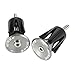 WAKE Bar End Plugs Handlebar End Caps Bike Handlebar Plugs for Most Bicycle, Mountain Bike, Road Bike, MTB, BMX (2 Counts, Rubber Sponge Aluminum, Black/Red/Gold/Blue/Gray) (Gray)