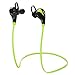 LEMFO Wireless Bluetooth Earphones Stereo Sweatproof for Sports Running Gym Compatible with Andorid IOS Mobile Phones (Green)