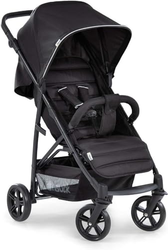 Hauck Pushchair Rapid 4, Stroller 25 kg (22 kg Child + 3 kg Basket), Small Folding Stroller with Lying Postion, Height-Adjustable, Large Shopping Basket, Black