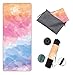 TXK Yoga Mat Non Slip Hot Yoga Mat,Eco-Friendly Natural Rubber | Best for Yoga, Pilates, Exercise, Workout, Bikram and Hot Yoga. Luxury Sweat- Grip Mat. (Yun-1.5mm, 72in×27in×1.5mm)thumb 1