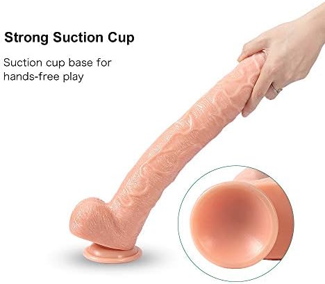 TTANO 16.9 inch Lifelike Silicone Body Relax Waterproof Massage Hand-Free for Women