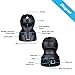 BEW 1080P Wireless IP Camera with 2-Way Audio for Baby / Nanny / Pet Monitoring and Home Security, Black