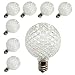 Pack of 25 G40 Globe LED Replacement Bulbs for Patio Outdoor String Lights , C7/E12 Candelabra Base Sockets , 0.5 Watt Warm White G40 Replacement Plastic Bulbs, Full Waterproof & Break Resistant