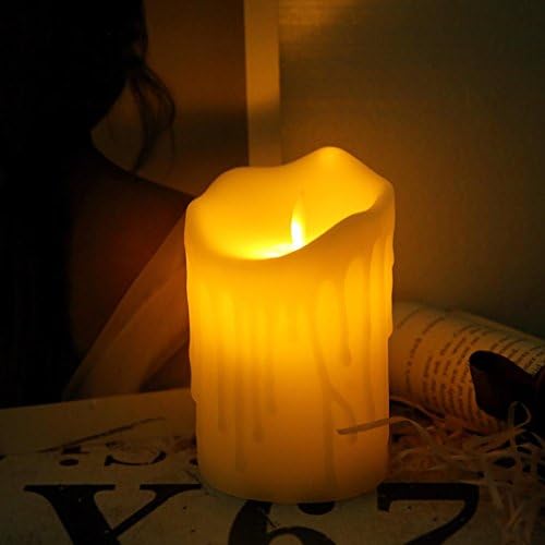 Romantic electronic LED flameless flash simulation candle night light Realistic and bright operation flashing flameless tea led false candle (M)