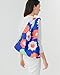 BAGGU Standard Reusable Shopping Bag (One Size, Cobalt Cactus Flower)