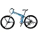 Eurobike EURG4 Mountain Bike 26 Inches 3 Spoke Dual Suspension Folding Bike 21 Speed MTB Bluethumb 3