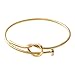 SENFAI Twist Knot Nail Bangle Heart Knot Bracelet Stack Bangle Cuff (Gold)