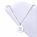 AOLO Unique Initial Disc Necklace Personality Necklace R