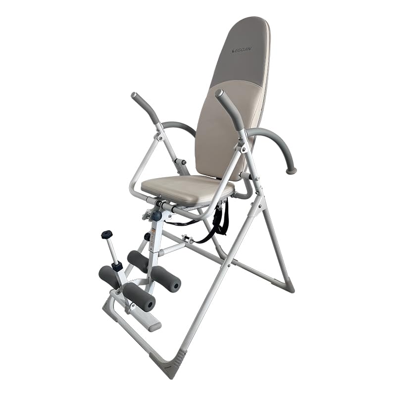 Photo 1 of Inversion Table with Adjustable Backrest and Ankle Support, Comfortable Cushioned Seat, Safety Belt, Foldable Exercise Equipment