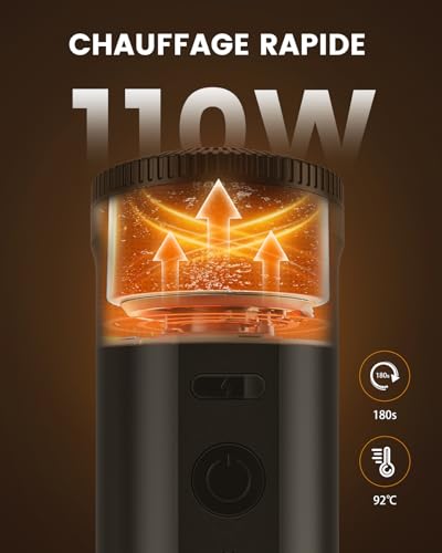 BESCOST Portable Coffee Maker, 2 in 1 Portable Coffee Maker Compatible with Espresso Capsules and Coffee Powder, 9600mAh 20 Bars, Rechargeable for Travel, Camping, Car, Home