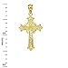 14K Yellow Gold Natal Starburst Crucifix Jesus Christ on the Holy Cross Pendant Charm
