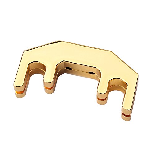 Ireav Metal Violin Practice Mute Fiddle Silent Silencer Violin Muffler Fit for 1/2 3/4 4/4 Violin (GOLD)