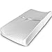 Ziggy Baby Changing Pad Cover, Cradle Bassinet Sheets Jersey Cotton (2 Pack) (Grey/White)
