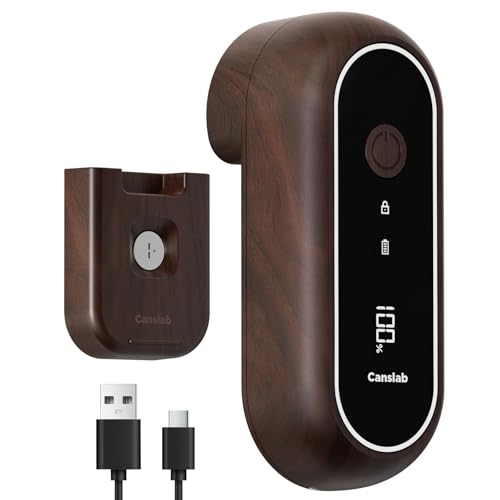 Canslab Turbo Braun Elektrischer Dosenöffner für Senioren mit Arthritis - USB-Akku Automatischer Dosenöffner für jede Größe - Glatte Kante, freihändig