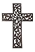 Wooden Wall Hanging Cross Handmade Antique Design Religious Altar Home Living Room Décor Accessory (Design 1)