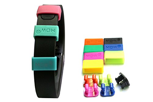 MDW A Must Have for Fitbit Flex 7pcs Silicon Fastener Ring + 5 Pcs Clasp for Fitbit Flex Wristband - Fix the Clasp Fall Off Problem - Secure the Wristband in Style