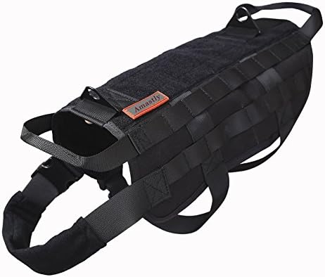 Amastly Tactical Dog Packs Training Molle Vest Harness