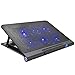 AICHESON Laptop Cooling Pad 6 1000PRM Fans for 10 Inch to 17.3 Inch Computer Cooler, Blue LED Lights, S008
