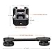 Triple Cold Shoe Mount Extension Gimbal Stand Bracket 1/4
