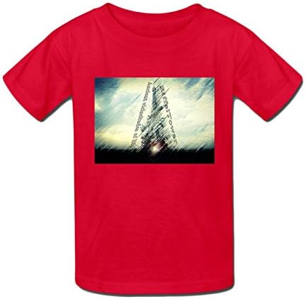 Ta Dey La Tour Eiffel Behind the Glass Hazy T Shirts for Mens S red