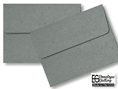 Slate Gray Kraft 50 Boxed 70lb Recycled A2 (4-3/8 x 5-3/4) Envelopes for 4-1/8" X 5-1/2" Enclosures Minis Shower Wedding Invitation Announcement Response Cards from The Envelope Gallery