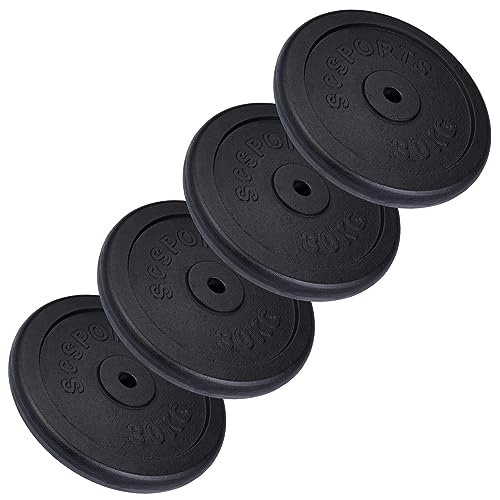 ScSPORTS® Hantelscheiben 30mm Set 2–120 kg aus Gusseisen, Gewichtsscheiben