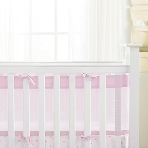 AirFlowBaby 14" Mesh Crib Liner, Pink Mist, Pink