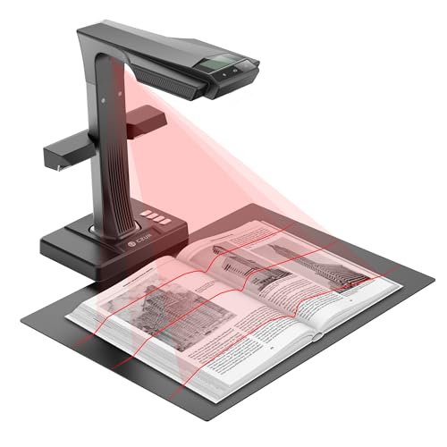 CZUR ET24 Pro Professional Scanner for Books and Documents HD 24 MP Camera, 3rd Generation Technology, A3 Scan, 180+ Language Recognition, HDMI Support, Windows/MacOS/Linux Compatible