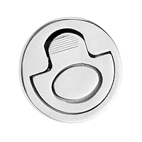 Mtsooning 4pcs Dia. 5cm/2" Hatch Pull Handle Flush Lifting Ring Hatch Locker Latch Boat Caravan Marine 316 Stainless Steel