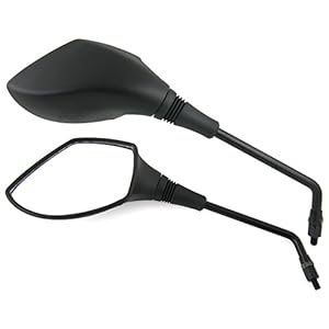 Area1 motorspiegel motorfiets achteruitkijkspiegel set (rechts + links) E getest / lange arm, goed rekening / 2x M10…