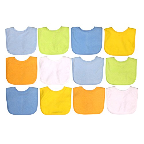 Neat Solutions 2-Ply Knit Terry Solid Color Feeder Bibs...