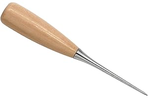 Wood Grip Needle Wooden Handle Leatherworking Tool Simple Operate For Leatherworking & Paper Piercing Piercing