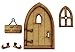 Sleeping Fairy Door. Three-Dimensional Self-Assembly Wooden Fairy Door Craft Kit with Fairy Window, Sign & Fairy Slippers