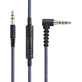 KetDirect 1.5m(4.5ft) audio 3.5mm AUX Replacement Headphone/Headset Audio Cable with In-Line Remote Microphone Volume Control for Apple iphone Android Samsung
