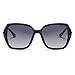  Amomoma Classic Women Polarized Sunglasses Oversized Mirrored UV400 Lens AM2008 Black/Gradient Grey Lens