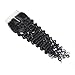 Deep Wave Bundles Brazilian Curly Hair Deep Wave 3 Bundles Human Hair Bundles Natural Black Hair Deep Wave Curly Hair Extensions (14 inch closure)