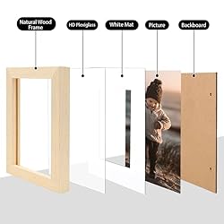 KINLINK 4x6 Picture Frames Natural Wood Frames with