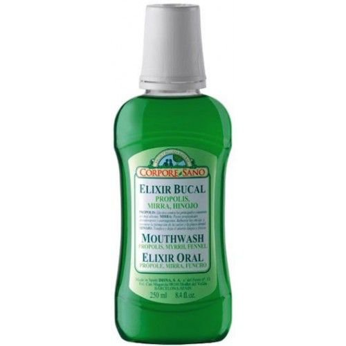 Corpore Sano Mouthwash-Propolis, Myrrh & Fennel-Prevents tooth decay and dental plaque-Imported from Spain-250 ml/8.4 fl oz