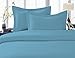 Crescent Tailored 100% Pure Natural Cotton Light Blue Standard Pillow Shams - Hypoallergenic - 200 TC 26