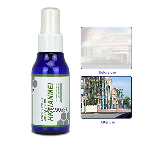 MOGOI Car Front Windshield Glass Anti Fog Spray, 60ML Side Windows Anti-Fog Coating - Anti Mist Fogless Resistant Spray for Car Window Windshield Glasses Helmet Bathroom Mirrors Shower Doors