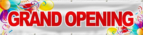 Wall26 Grand Opening Banner Sign Store Signs Flag - 24x96
