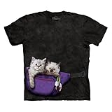 The Mountain Men's Fanny Pack Kittens T-Shirt Black L