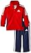 adidas Baby Boys' Tricot Jacket and Pant Set, Light Scarlet Red, 12 Months