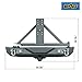 E-Autogrilles Rear Bumper with Tire Carrier and 2 Square 12W LED Lights for 07-17 Jeep Wrangler JK