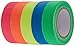Glow X Fluorescent neon Gaffer Tape-5 Pack. Cloth matt Finish is Reactive Under UV Blacklight. for Glow Parties and Art Projects. Each roll is 18 feet by .5 inches primary