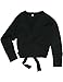 Knit Wrap Sweater for Girls by Mdnmd, Medium, Black
