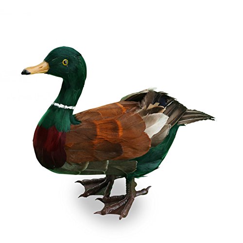 Feathered Artificial Mallard Duck for Indoor Decor