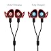 True Wireless Bluetooth Earbuds Stereo Earphones Dual In-ear Noise Isolation Mini Sports Headset Headphones with Mic (Red)