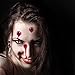 Halloween Scar Tattoos Temporary - Zombie Party Supplies Cosplay Props - Realistic Bloody Makeup Face Decorations Fake Injury Wound for Halloween Costume(24 Sheets)